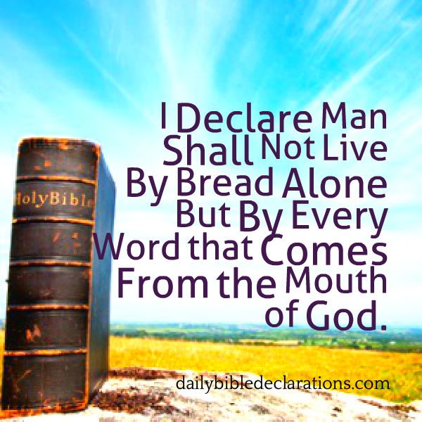 Man shall not live by bread alone