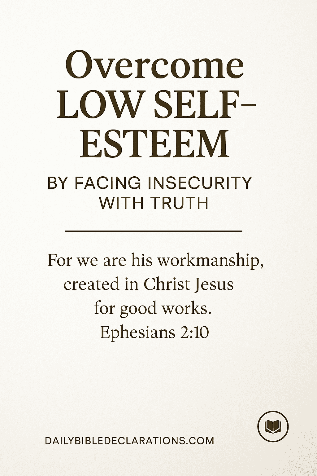 Overcome low self-esteem