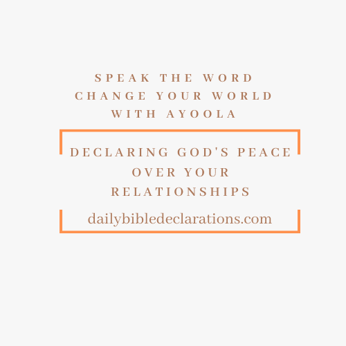 Declaring God’s peace