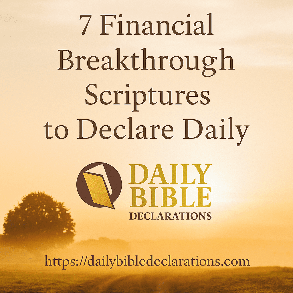 Biblical declarations of faith for finances
