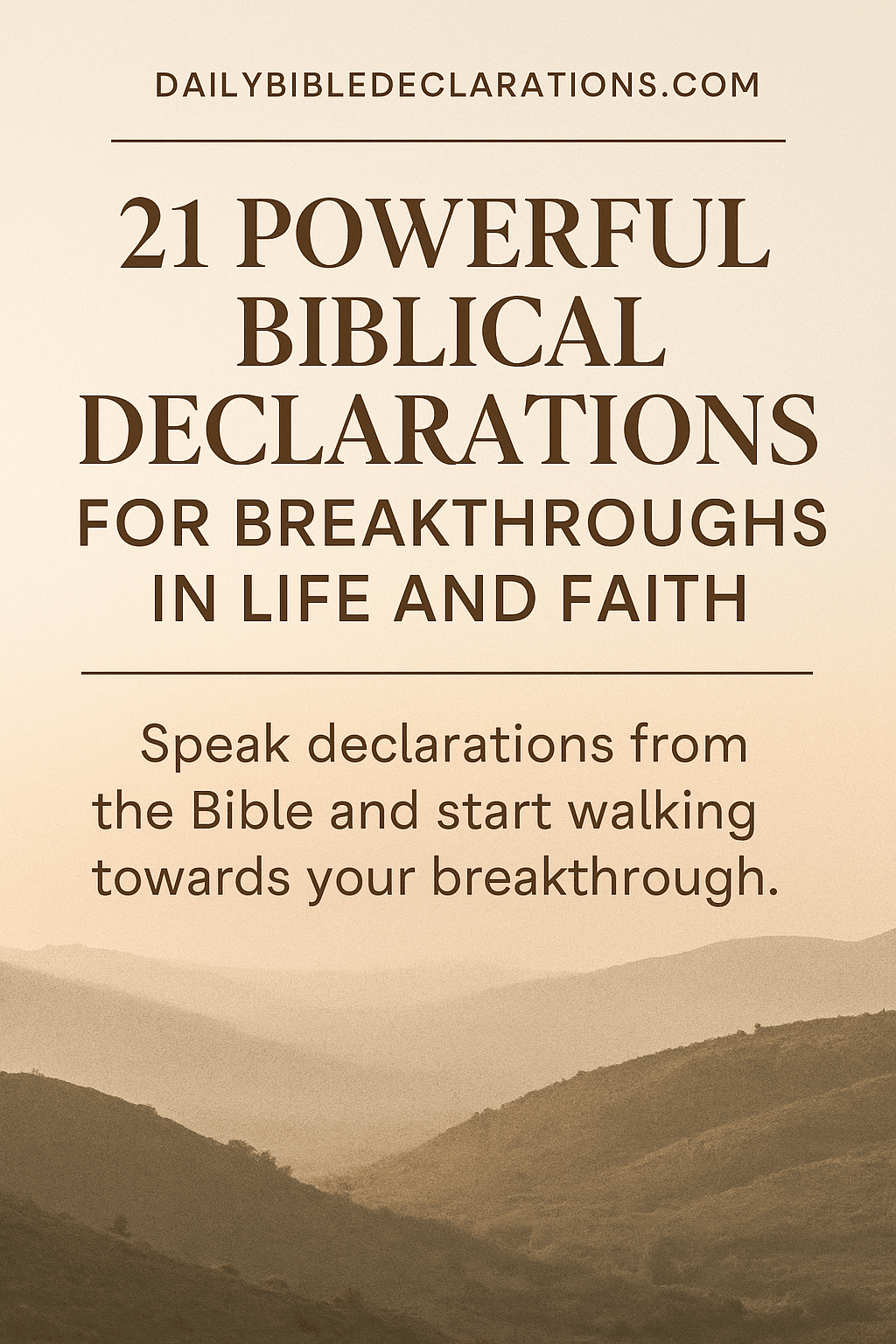 Biblical Declarations for Breakthroughs