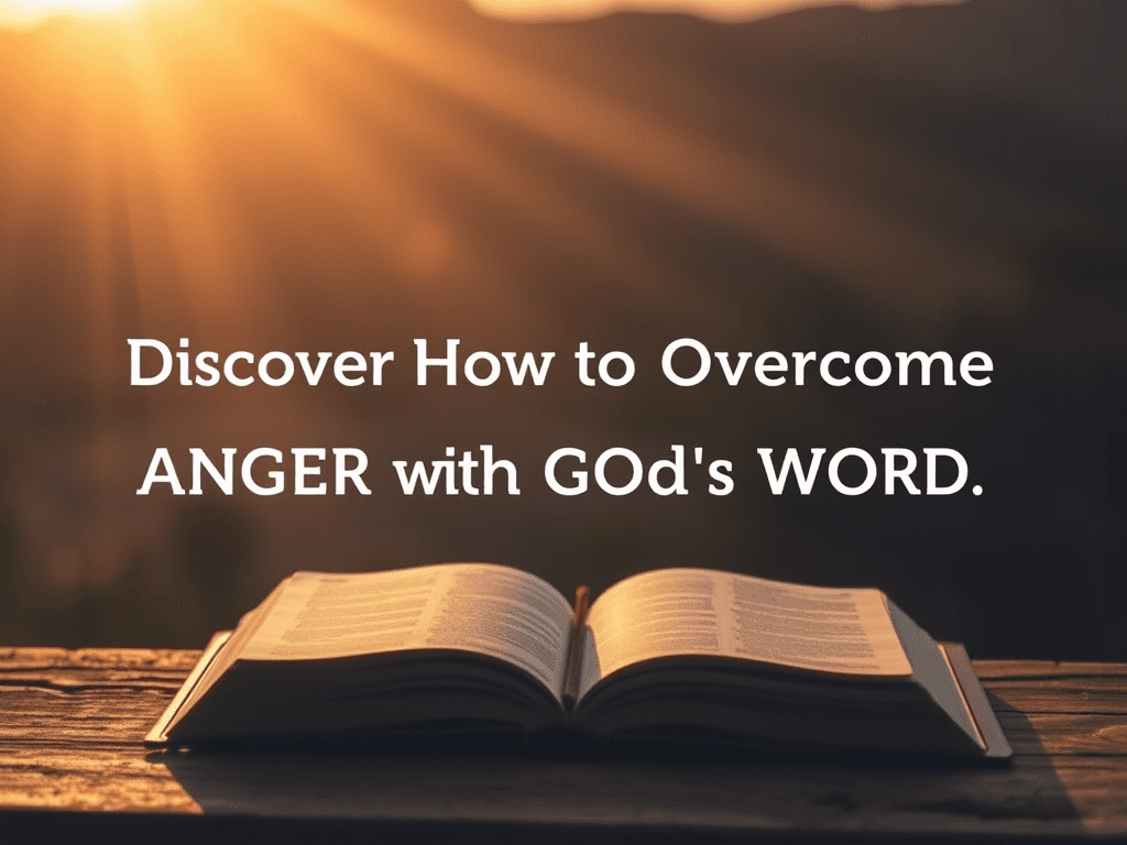 Bible verses for anger and healing