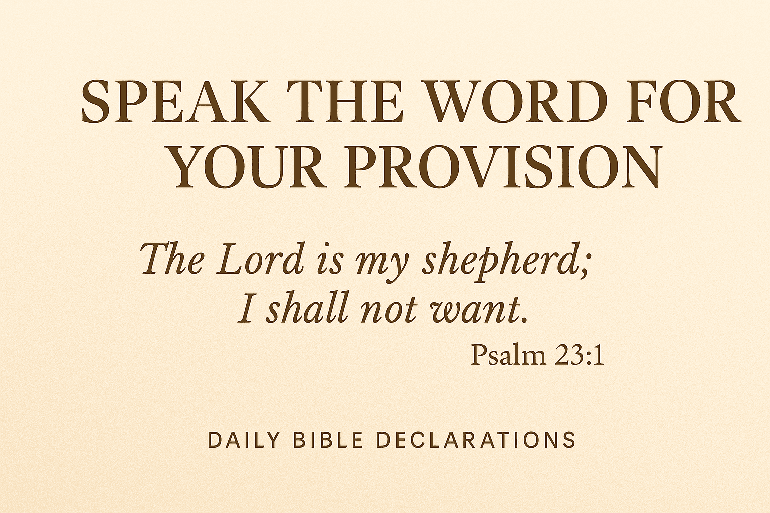 Faith Declarations for Abundance