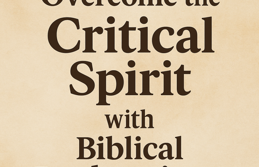 Overcome the Critical Spirit