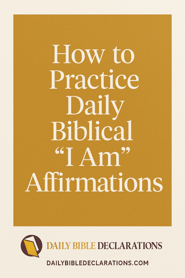 Biblical I Am Affirmations | Speak Truth Daily
