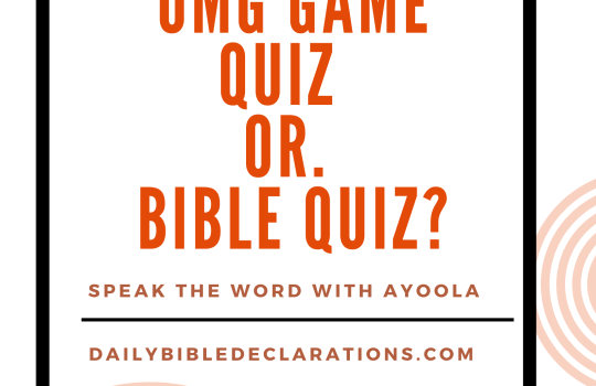OMG game quiz or Bible quiz?