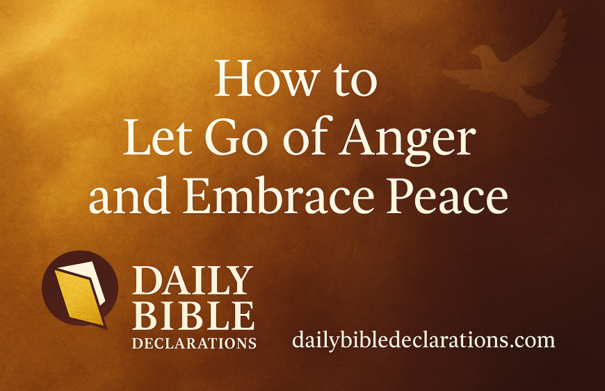let go of anger and embrace peace