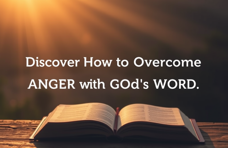 Bible verses for anger and healing