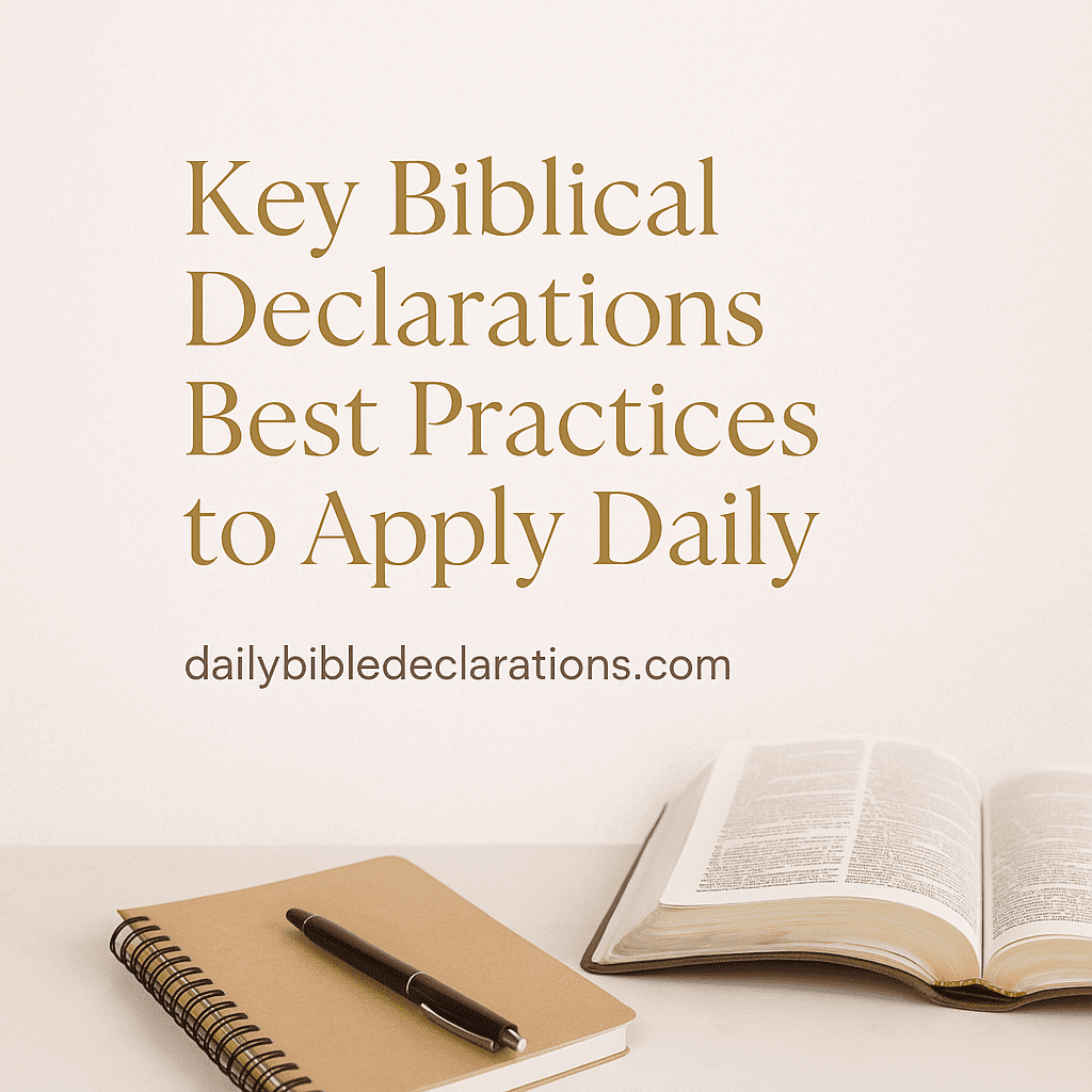 Biblical declaration best practices