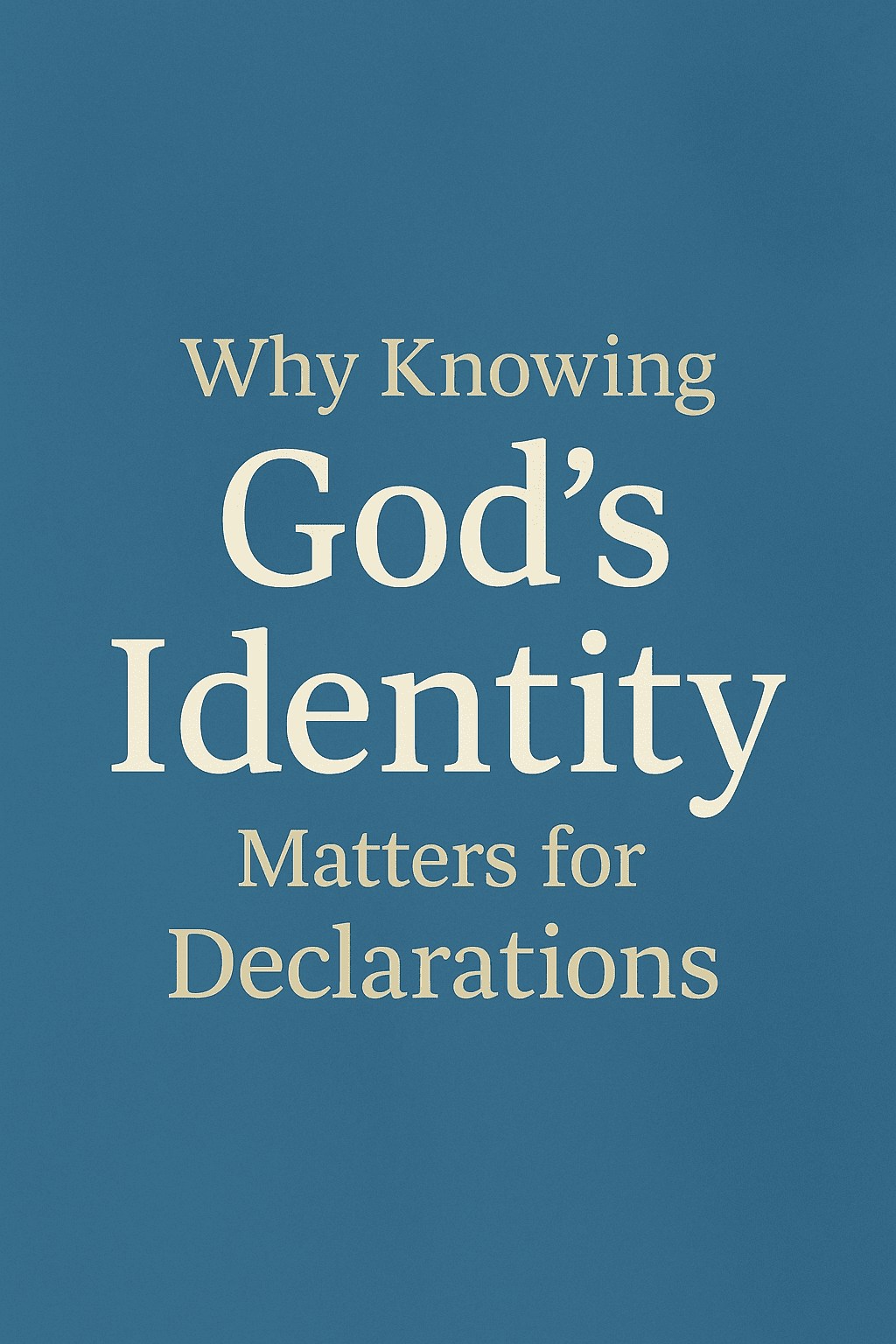 Creator of the universe