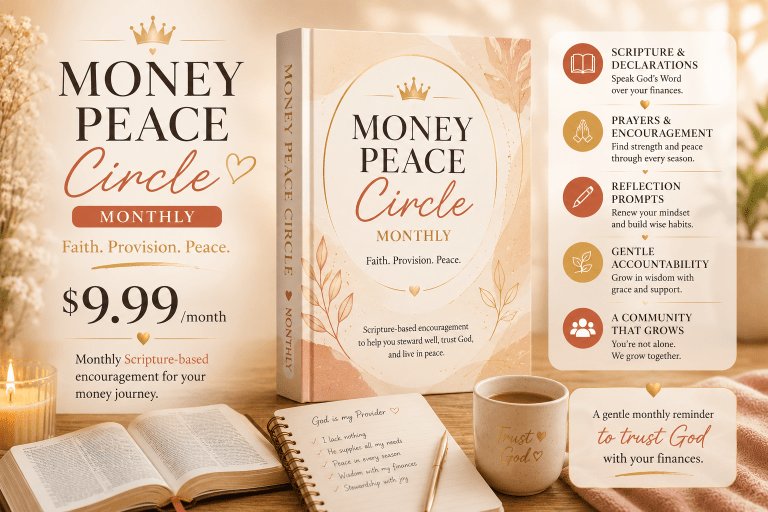 Money peace circle monthly, money anxiety support